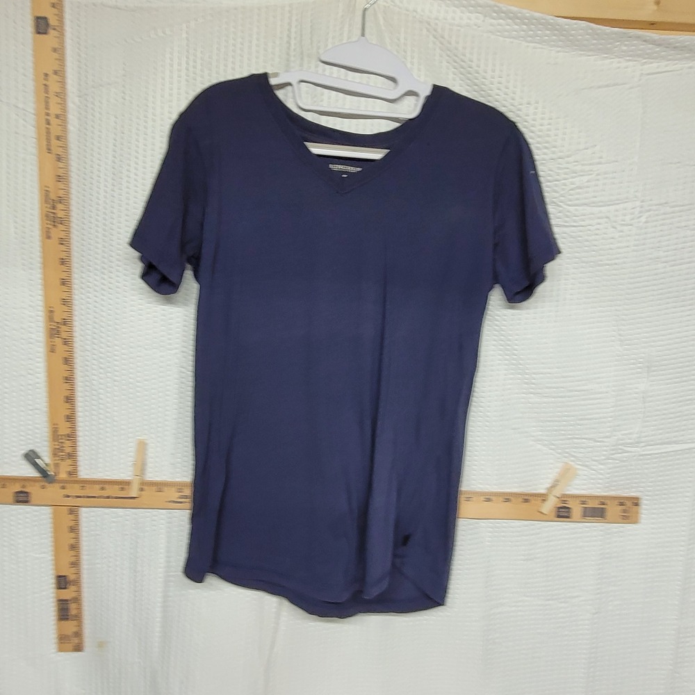 Lincoln Outfitters Mens Navy Blue V-Neck Short Sleeve T-Shirt Size Small